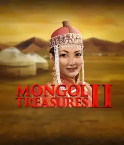 Explore the rich heritage of Mongolia with Mongol Treasures 2 slot by Endorphina, showcasing a graceful Mongolian woman adorned in traditional attire against a pastoral Mongolian steppe backdrop. This graphic captures the spirit of Mongolian culture, providing a memorable visual adventure. 